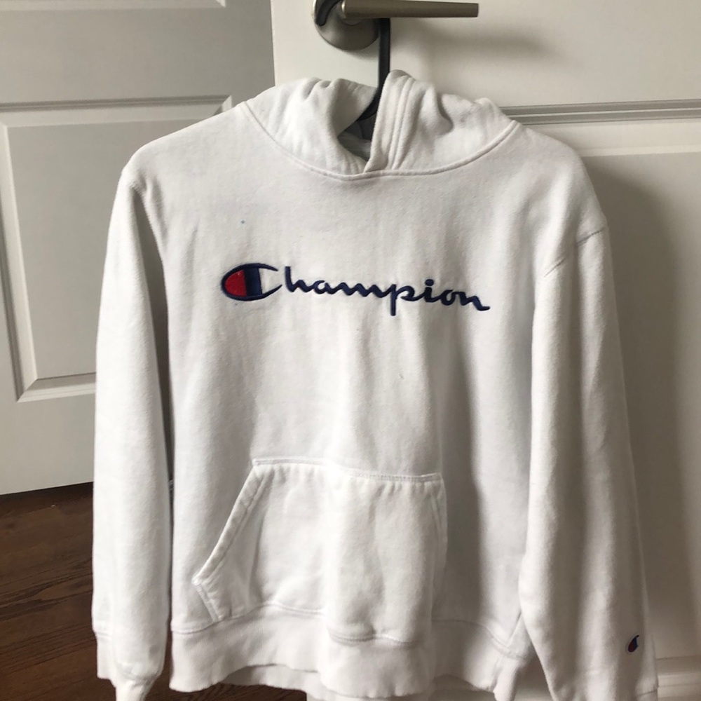 White champion hoodie
